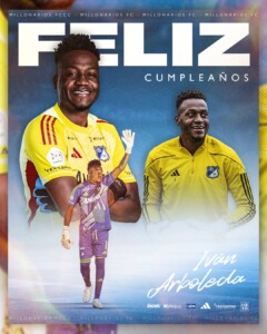 Iván Mauricio Arboleda, jugador de Millonarios FC| FOTO: @MillosFCoficial