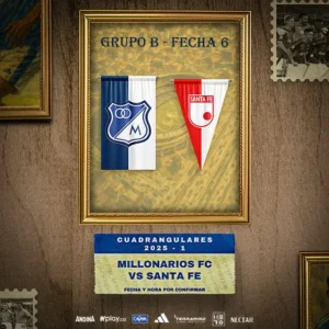 Anuncio encuentro fecha 6 de los cuadrangulares | FOTO: @MillosFCoficial